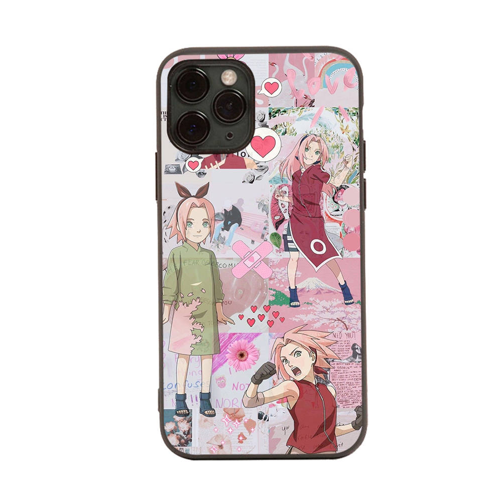 WD21 Naruto Hinata SakuraBlack Sofe Case for Xiaomi Poco X6 X4 M5 M6 F5 F6 C65 C55 C50 C51 C40 Pro Redmi 14C A3X 13C 12C 11T 10A 9C Note 7 6 8A Plus
