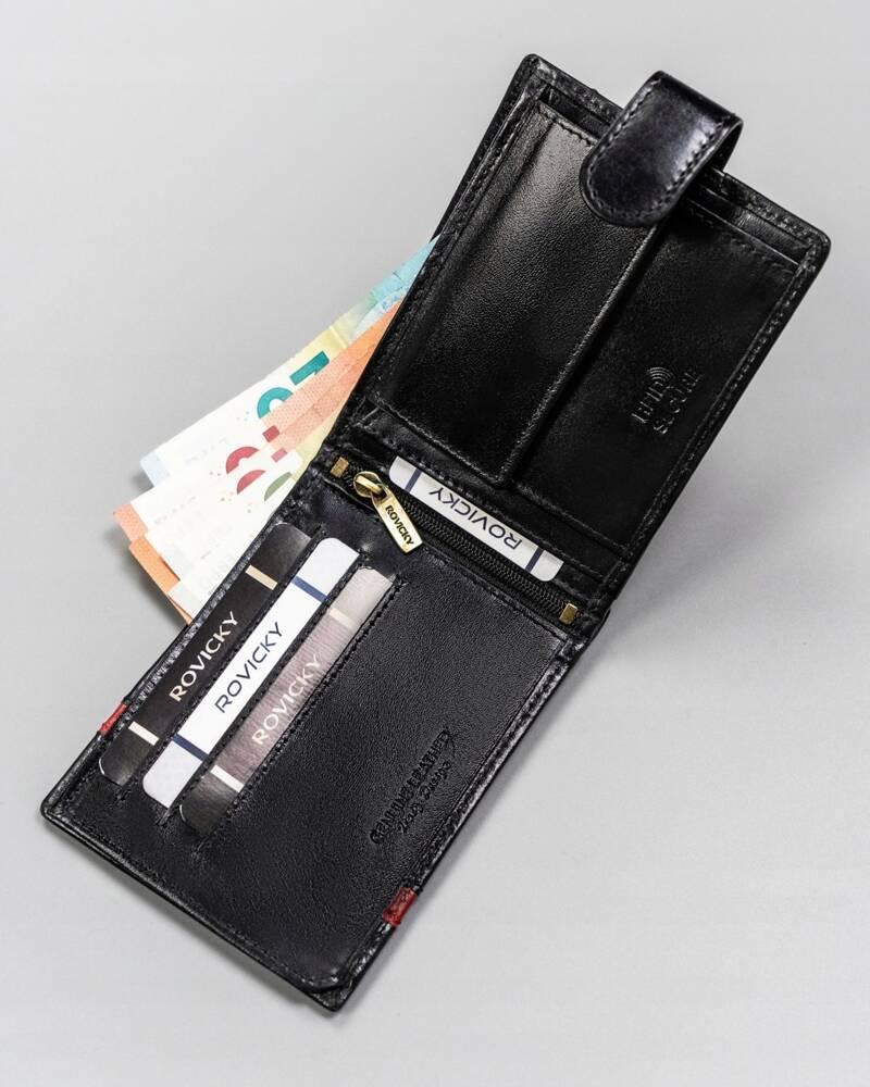 Men's Leather Wallet with RFID System - Rovicky