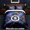Chelsea FC Design Bed Bedding Set 1 Duvet Cover + 2 Pillowcases Soft Breathable Household Bed Linens