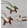 Handcrafted Leather Pegasus Charm Keychain Hand-Stitched Mini Horse Pendant With Tassel Bag Car Decor