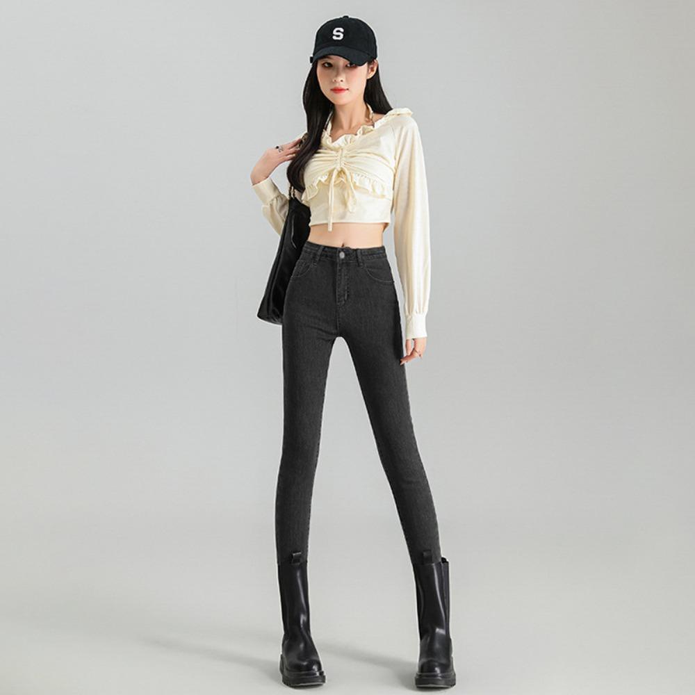 

Casual small-footed jeans women s autumn and winter 2025 new design tight elastic versatile pencil pants 32