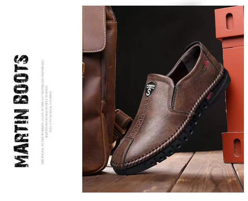 2026 Spring Men's Casual Leather Shoes: Trendy, Versatile, Low Heel Fashion for Any Occasion