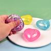 Love Heart Squeeze Toy Anxiety Relief Glitter Powder Heart Shape Sensory Toy Soft TPR Decompression Stress Ball Party Favors