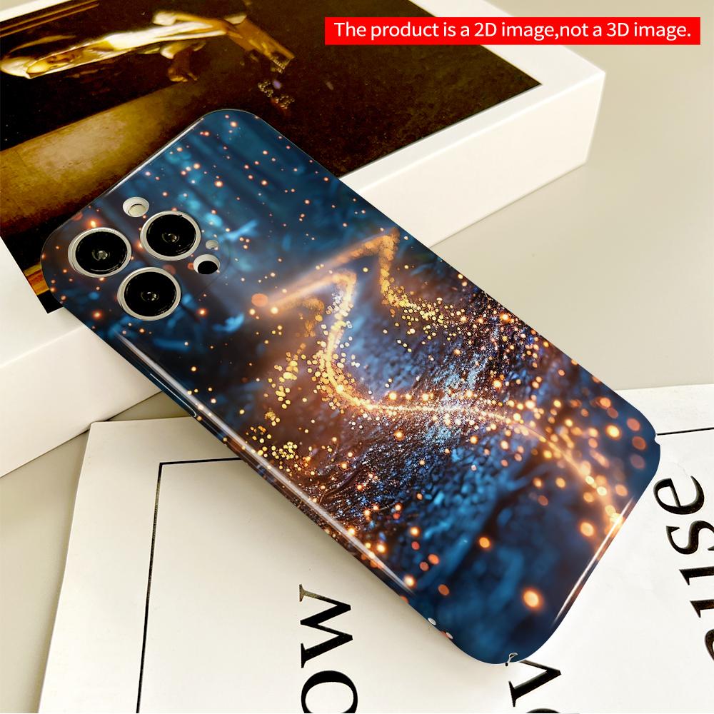 2DFlat Glittering Forest Path Magic Light All Inclusive Film Hard Phone Case, Compatible with iPhone 18 Pro Max 17 16 15 14 13 12 11