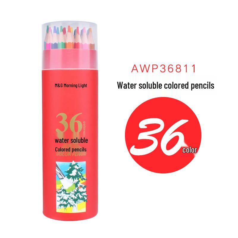 Chen MG 48/24-Color Oil-Based, Water-Soluble Colored Pencils with Watercolor Brush for Beginner Painters