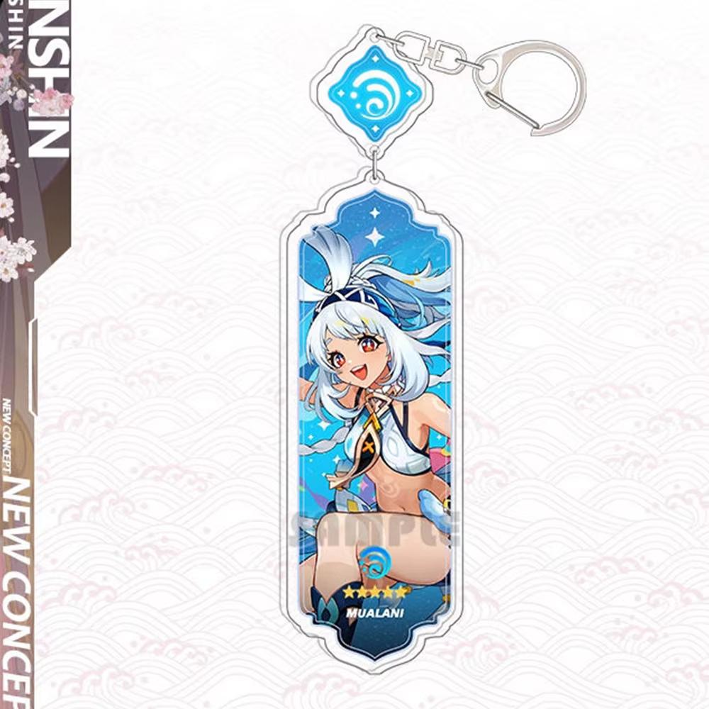Portachiavi Anime Linnea Flins Durin Mualani Furina Arlecchino Accessori Portachiavi Genshin Impact Ciondolo Carino per Borsa Portachiavi Regalo