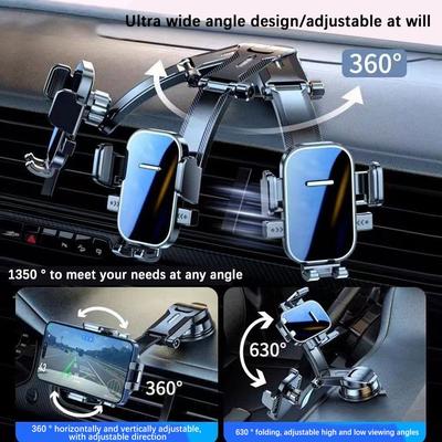 1pc 360° Rotatable Car Phone Holder For Dashboard And Windshield Suction Cup Cell Phone Mount Mobile Phone Handsfree Stand