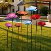 Yousheng 2Pcs Metal Flowers for Outside, Decorative Garden Stakes, Flower Bed Decor Plant Stakes, Metal Art for Outside, Outdoor Yard Art for Lawn