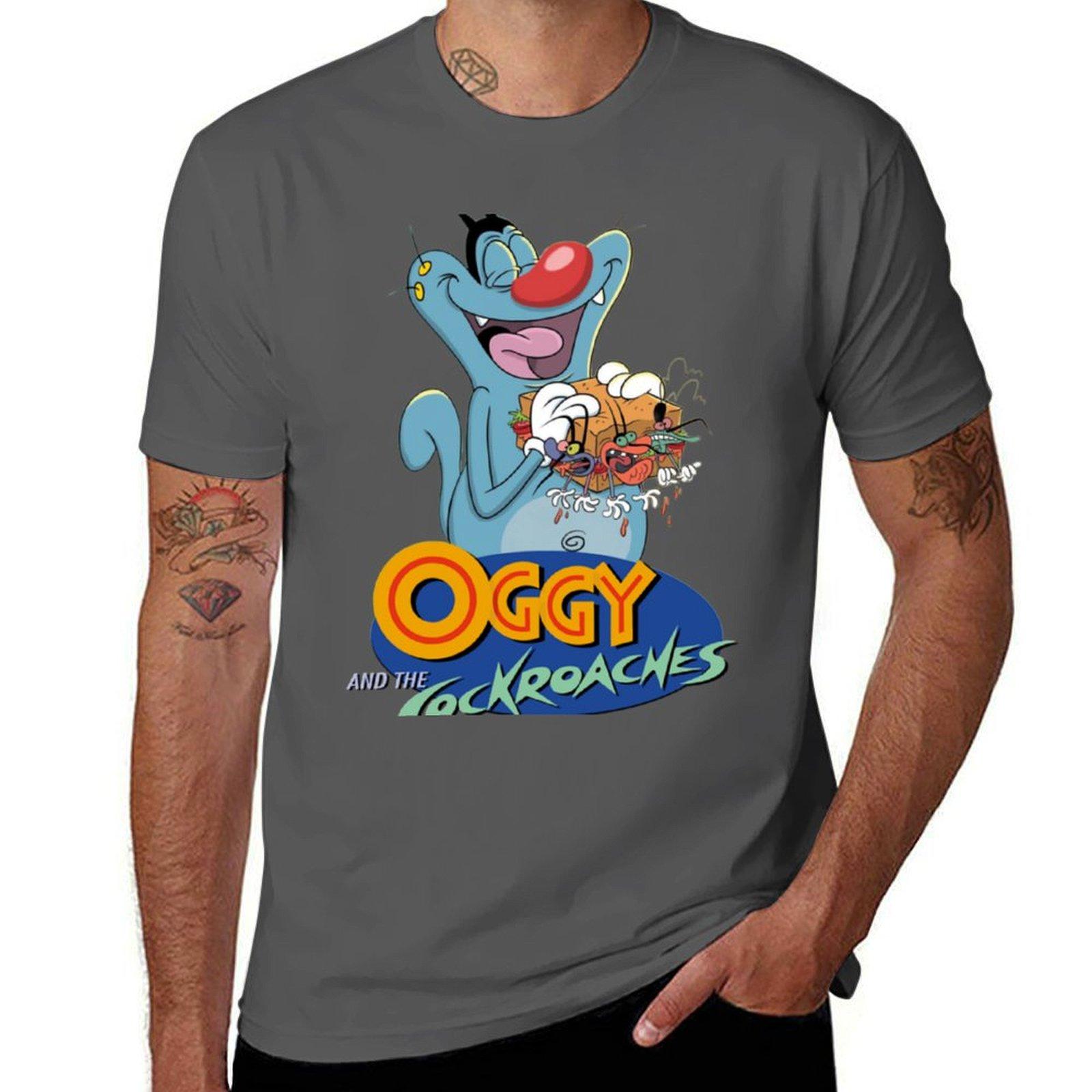 

Oggy And The Cockroaches (57) T-Shirt for a boy boys whites tees t shirts for men pack 3XL