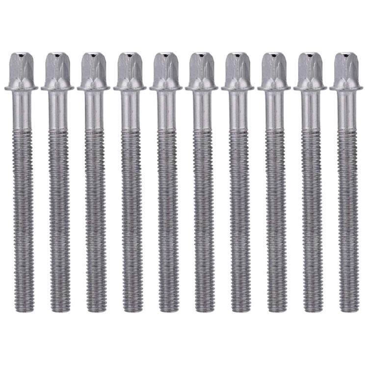 10Pcs Long Drum Tension Rod Metal Tight Screw Snare Bass Drum Hardware Parts