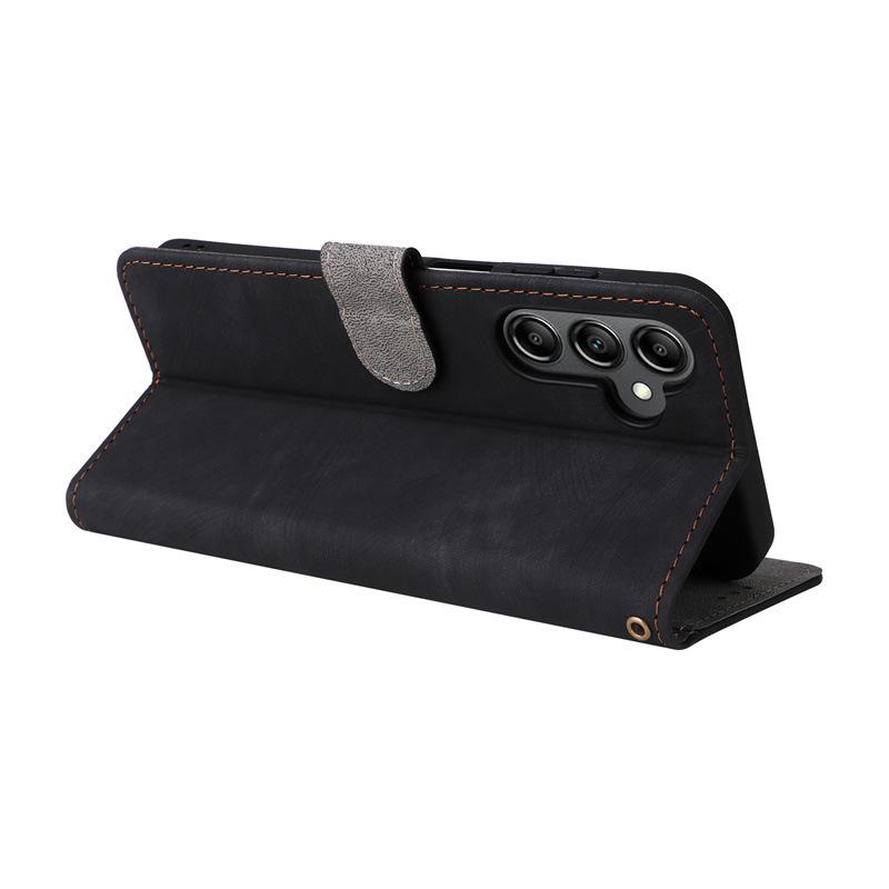 Leather Case with Card Holder & Stand for Samsung A15 4G/5G - Lanyard & Protective Cover Included