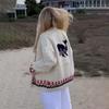 2025 Women's Casual Printed Knit Cardigan Sweater Coat