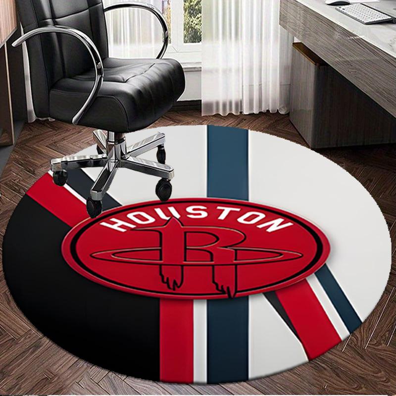 Rockets Team Art Round Rug for Livingroom,Bedroom, Palyroom, Chair Rug, Area Rug, Circle Carpet, Large Size Fan Christmas Gift