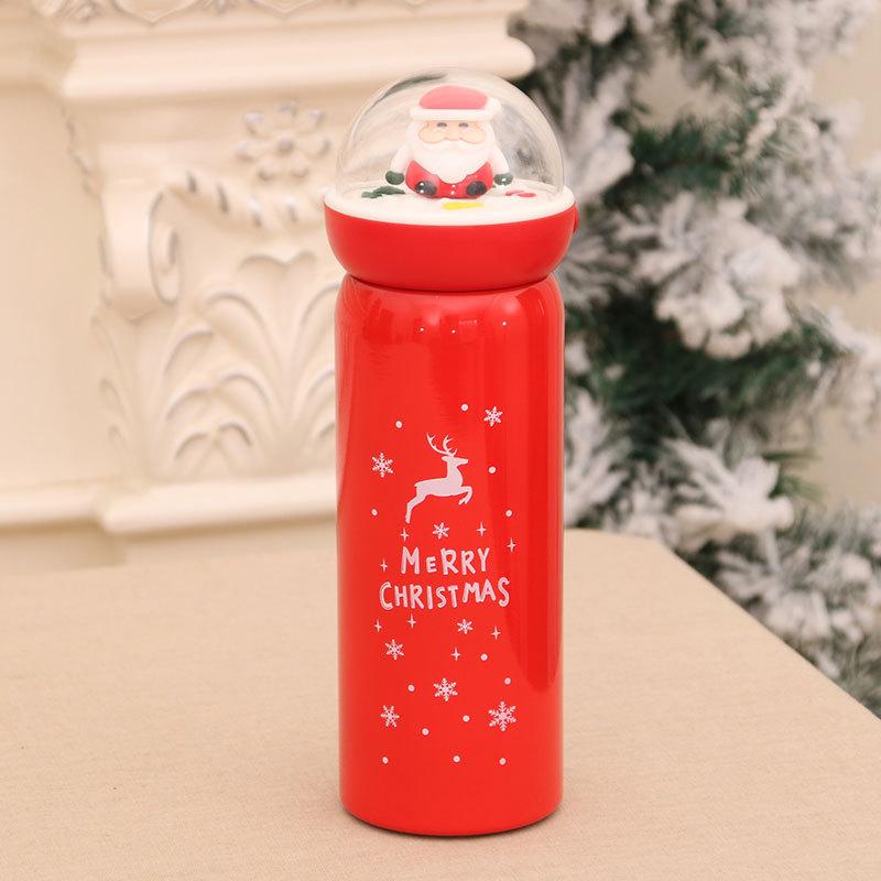 Christmas Gift for Girlfriend Gift Santa View Insulated Glass Christmas Gift Water Glass