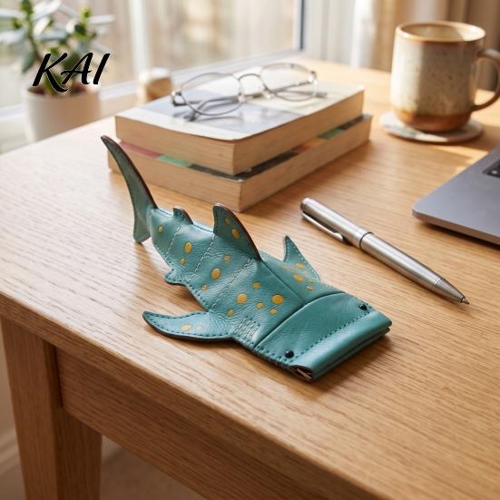 Duurzame Lensbeschermer Haaienshark Zonnebrilhoesje, Creatieve Faux Leren Etui, Brilhoesje Draagbare Brilhouders voor Kinderen Studenten,