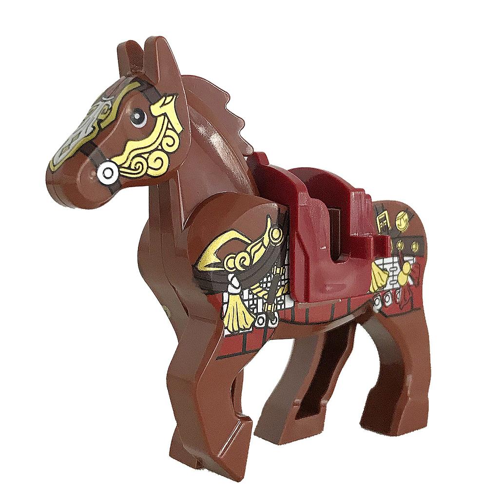 MOC Animals Militry Medieval Horse Warhorse Saddle Learning Playthings ideal for Kids Model Construction Bricks Children Gifts Parts