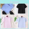 College Style Short Sleeve Shirt With Patching For Women Classroom Uniforms