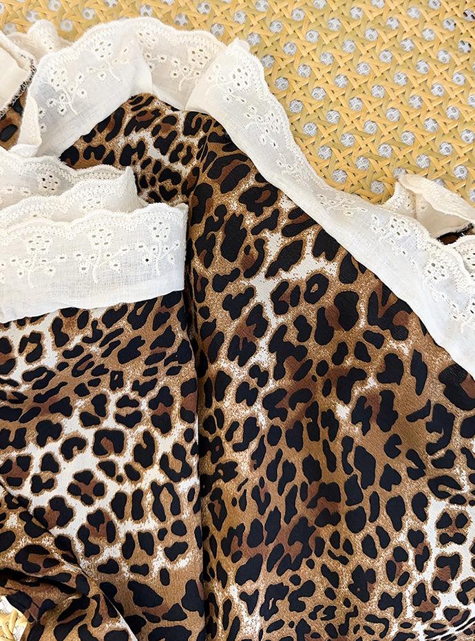 Leopardenmuster Bandana Flache Kappe für Damen - Sonnenschutz Hip Hop Stil Kopfbedeckung