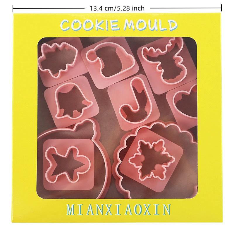 3D Vánoční vykrajovátka na sušenky Forma na sušenky Perníček Forma na sušenky Razítko Vánoční Novoroční Párty Dekorace Pečicí nástroje