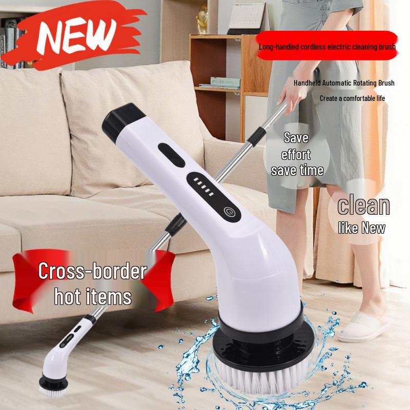 Multifunction Electric Cleaning Brush: Adjustable Nine-in-One for Bathroom & Glass