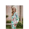 Womens Ice Silk Pajama Set Long Sleeve Pants Lightweight Comfortable Home Outfit Ins Style