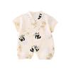 Baby Sleeveless Gauze Bodysuit - Lightweight Cotton Jumpsuit with Lace-up Detail for Spring/Summer