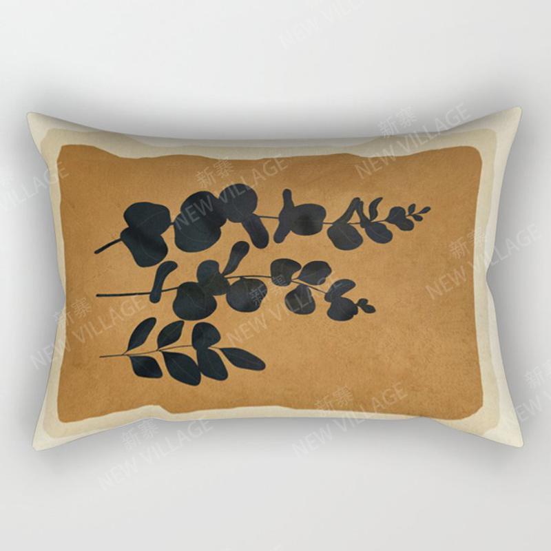 Decor nordic de toamnă, îmbrățișare, față de pernă, abstractă, frunze geometrice, boemă, canapea mașină, husă de pernă pentru sufragerie 30x50