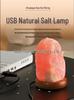 USB Himalayan Crystal Salt Lamp with LED Color-Changing Function for Computer Use