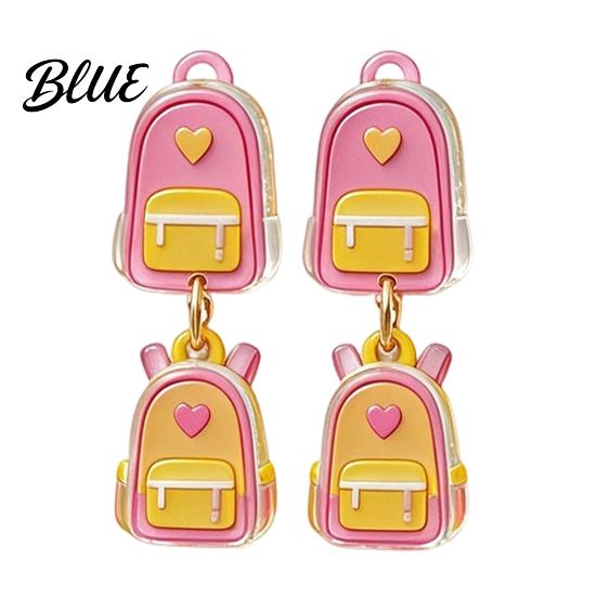 Graduation Season Gift Accessories 1 Pair Teacher Earrings for Women Cute 2D Acrylic Crayon Pencil Backpack Stationery Themed Jewelry Teachers Number