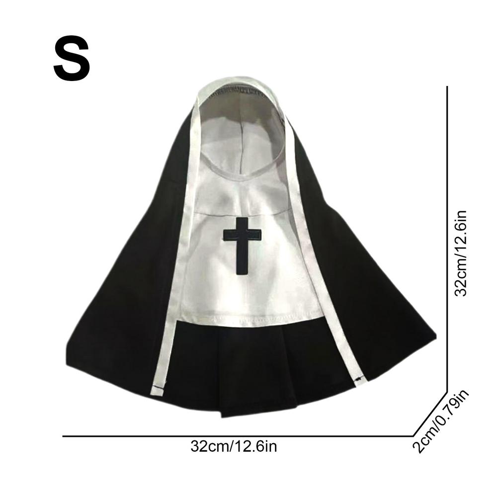 

Three-Dimensional Modeling Nun Style Headwear Dress Up Cosplay Pet Costume Set Halloween Dog Transform Clothes