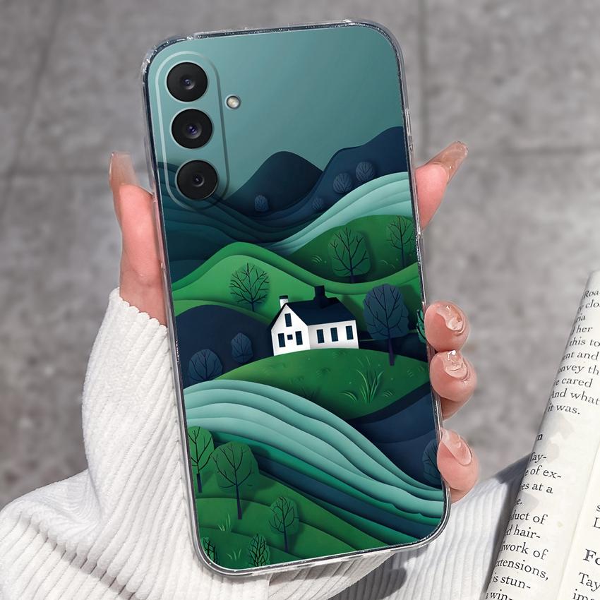Cover Trasparenti per Telefono Per Samsung M36 M35 M34 M33 M32 M31 M30 M80s M60s M62 M56 M54 M53 M51 Modello Rana Felice Custodia Protettiva Morbida in TPU Per Guscio Samsung