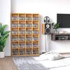 CD Storage Unit with Adjustable Shelves, 89 x 130.5 cm, Beech Wood Finish