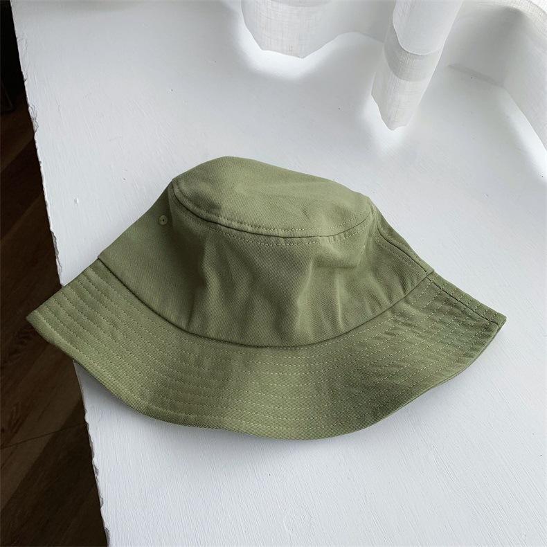 Solid Color Men Women Couple Bucket Hat Korean Version Ins Versatile Basin Hat Summer Big Brim Cotton Bucket Hat