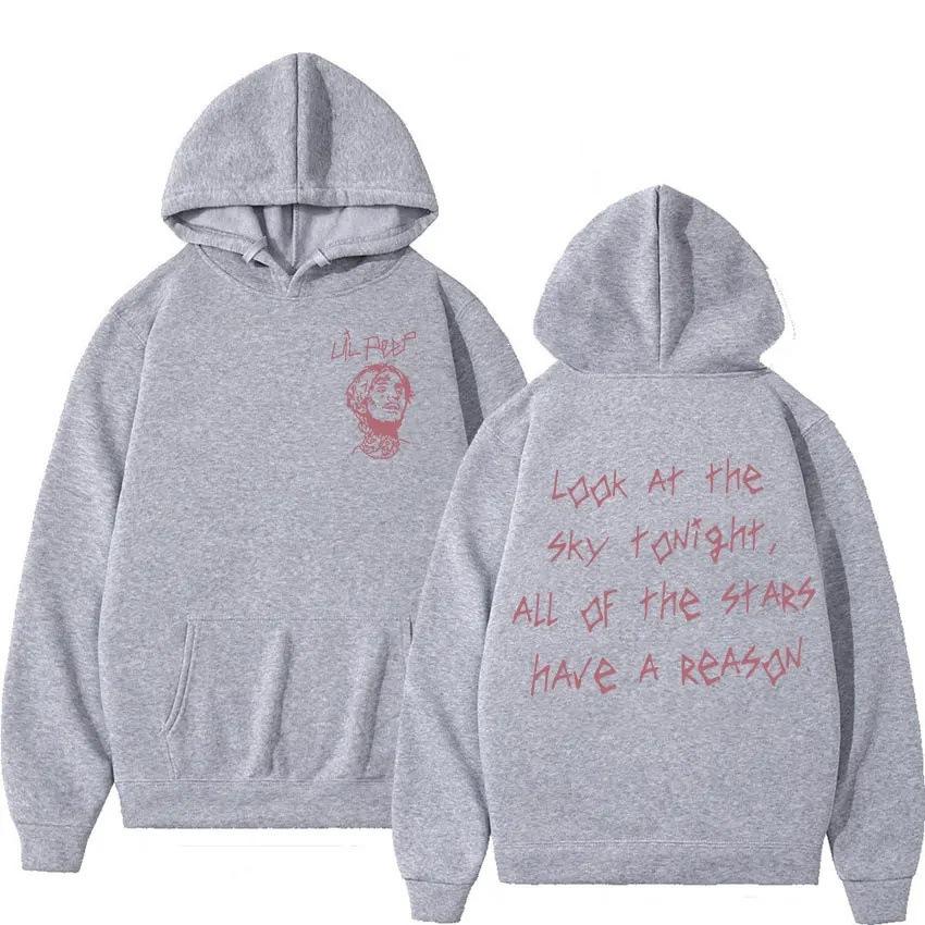 Sweat à capuche imprimé Rapper Lil Peep Tour Concert Manches Longues Pull Street Automne Hiver