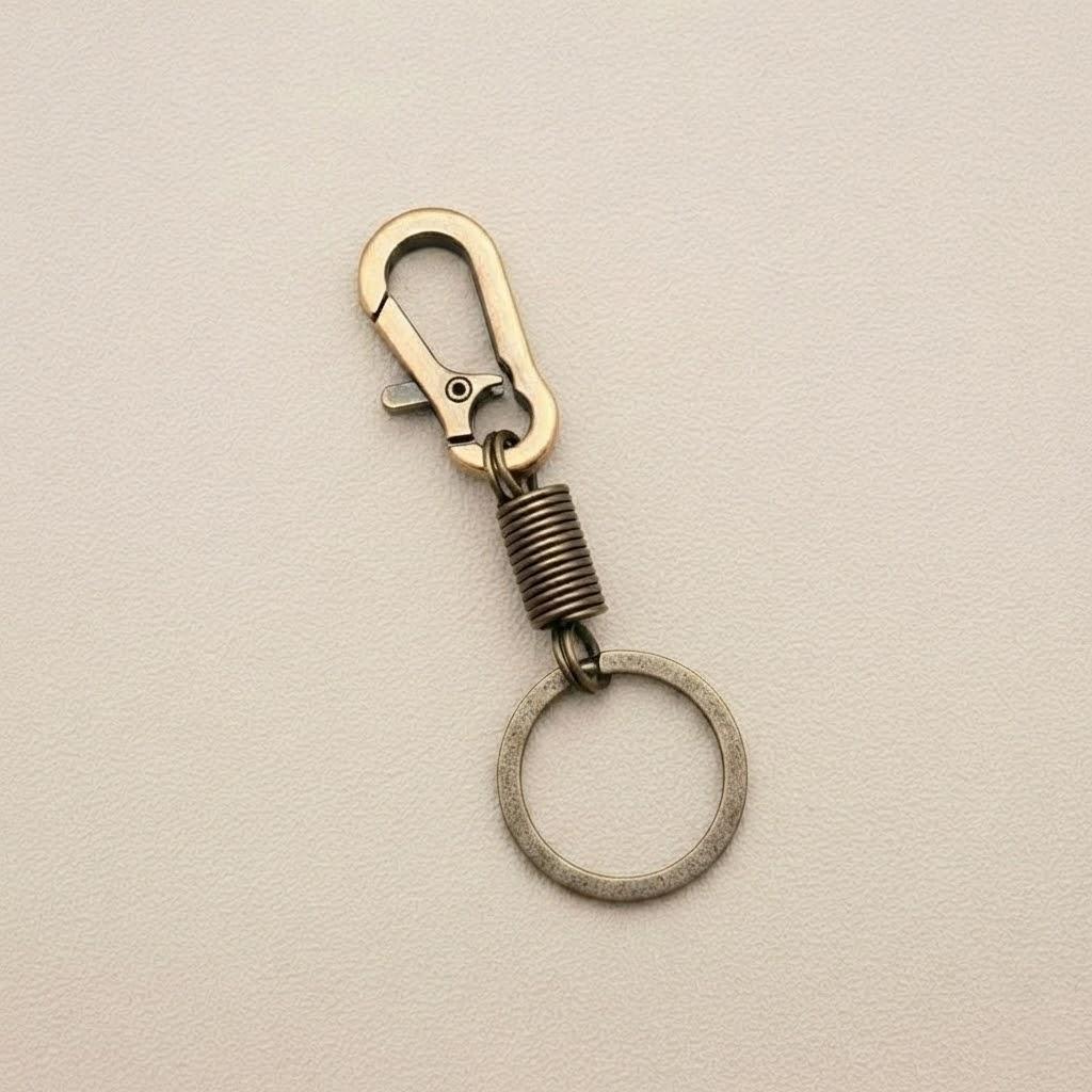 Car Keychain Metal Simple Key Ring Pendant Gift Accessories Automotive Interior Decorative Item