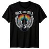 Rock And Roll Guitar Wings Music Mens T-Shirt Retro Graphic Apparel