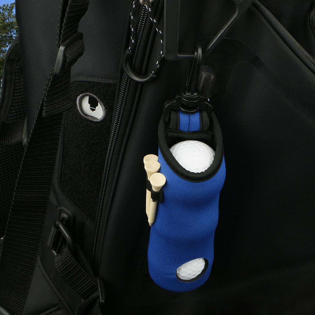 Golf Ball Carry Bag Holder 2 In 1 Golf Ball & Golf Tee Holder Pouch with Clip Gifts for Golf Lovers Friends