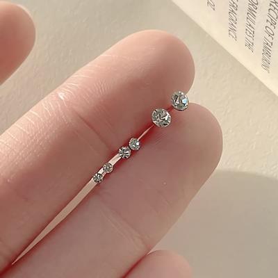 925 Silver Gloria Silver Mini Cubic Zirconia Earrings