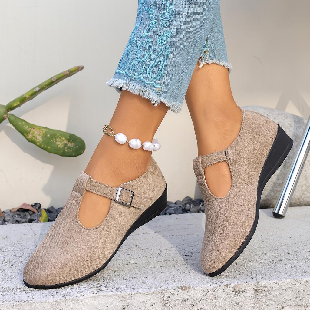 Spring New Style Pointed-toe Women's Shoes, Large Size Low-cut Wedge Flat Shoes for Women