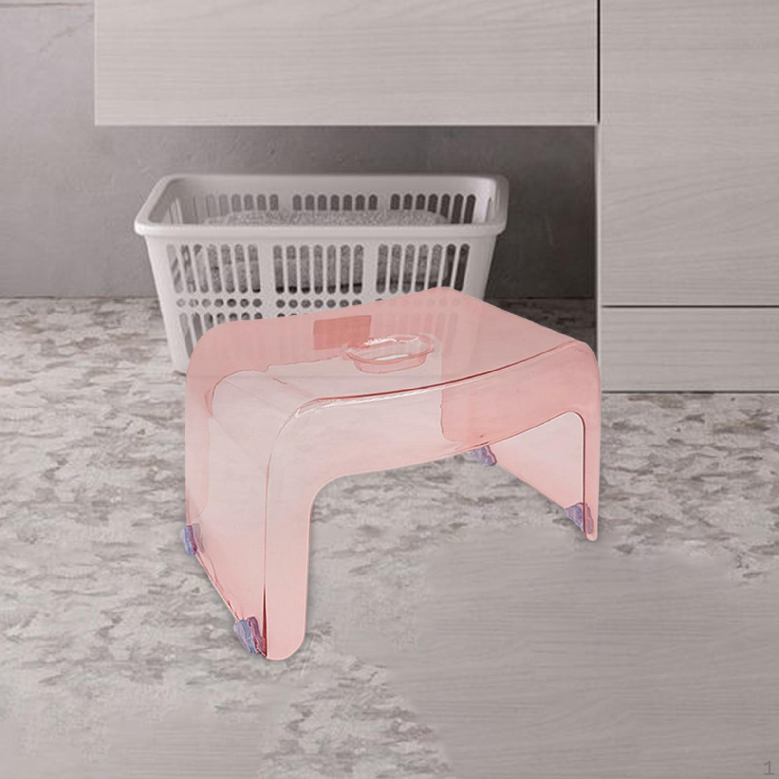 

Табурет для ванни Душ Легка стійка неслизька сходинка для зміни взуття для вітальні червоний