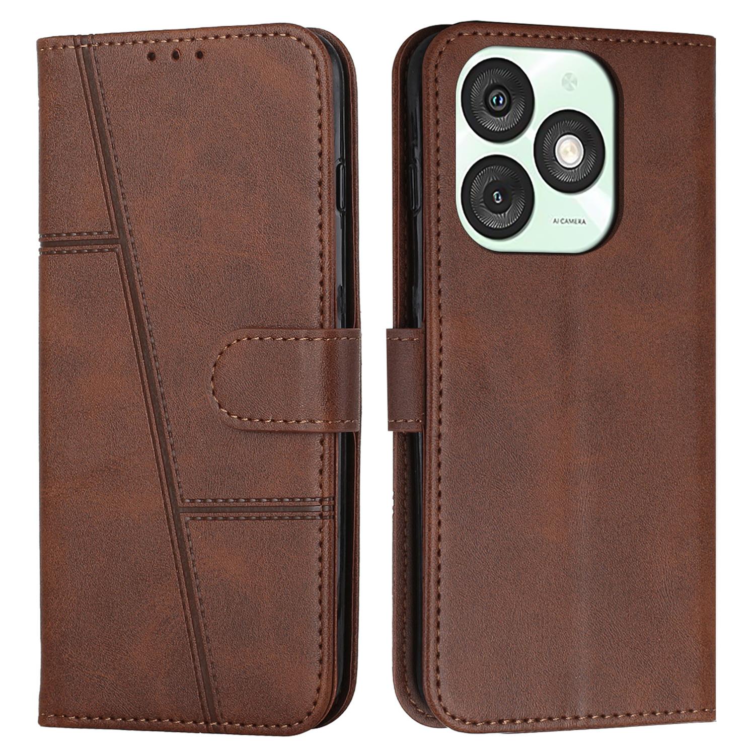 For itel A50 Case Stand Flip Protective Leather Phone Cover B