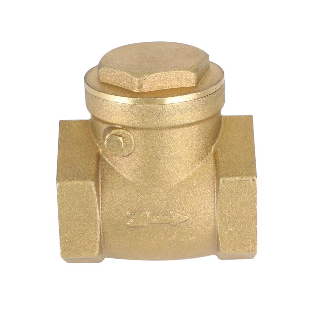 1-1/4" NPT Brass Water Oil Gas Swing Check Valve Threaded Plumbing Fitting