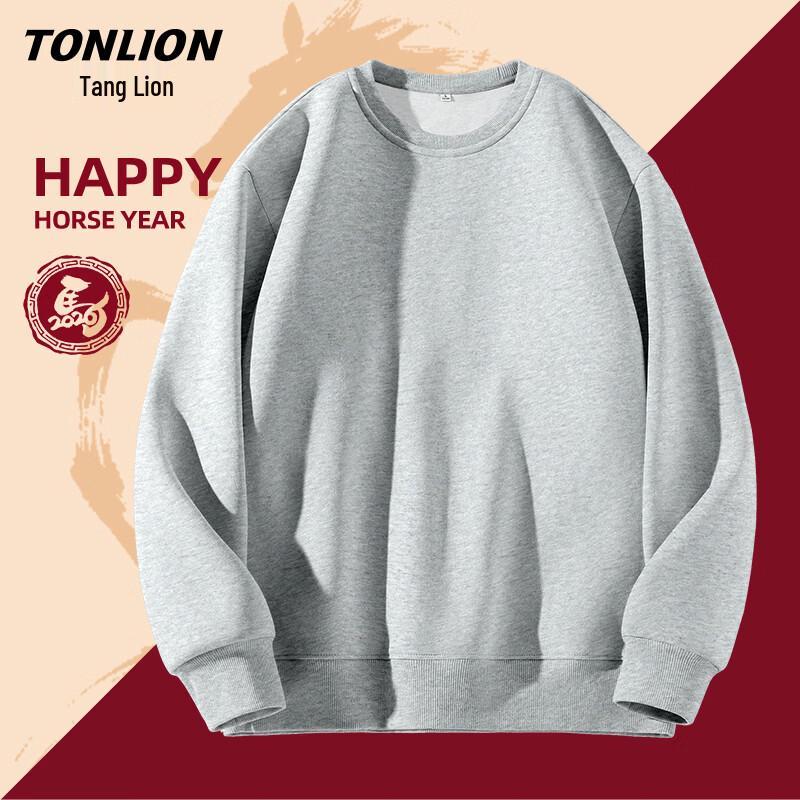 TonLion Men s Casual Round Neck Sweatshirt M