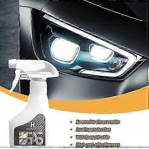 180ml Headlight Restoration Polish Kit - No Sanding Anti-Yellowing Cleaner for Foggy Scratched Plastic Lens