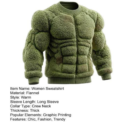 Fleece Mikiny s kulatým výstřihem pro Muže Ženy Oversized Dlouhý Rukáv Top Vtipný 3D Digitální Potisk Podzimní Zimní Oblečení