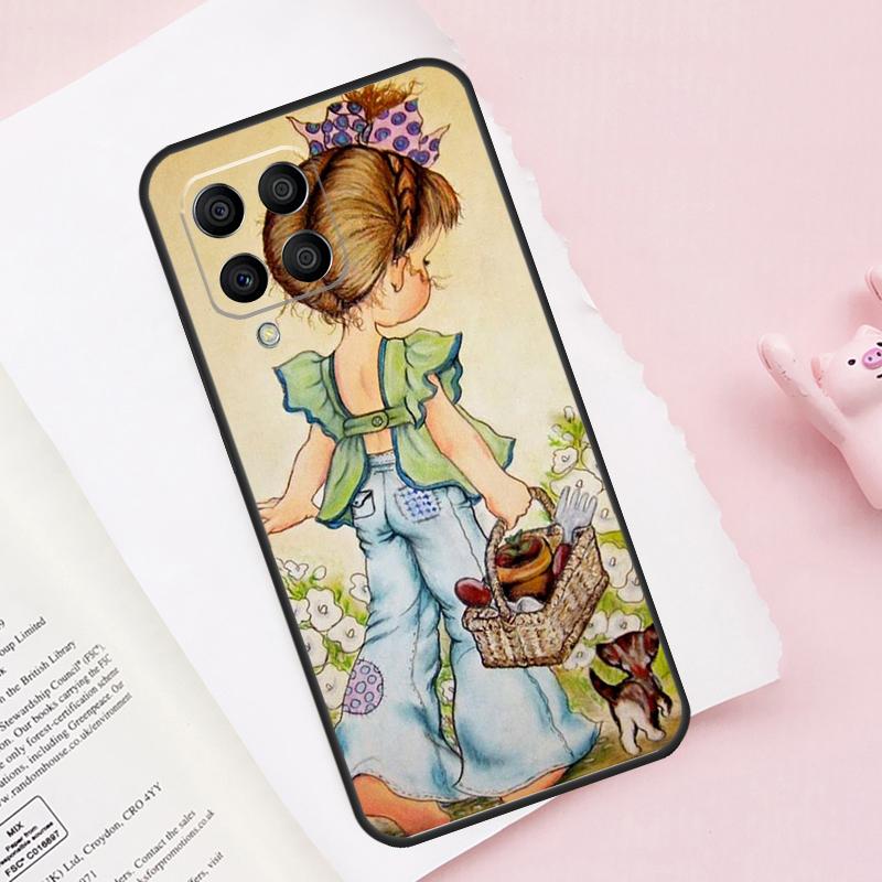 Sarah Kay pattern Case For Samsung Galaxy M52 M32 M12 M13 M53 M51 M31 M11 M14 M34 M54 M16 M36 M56 M15 M35 M55