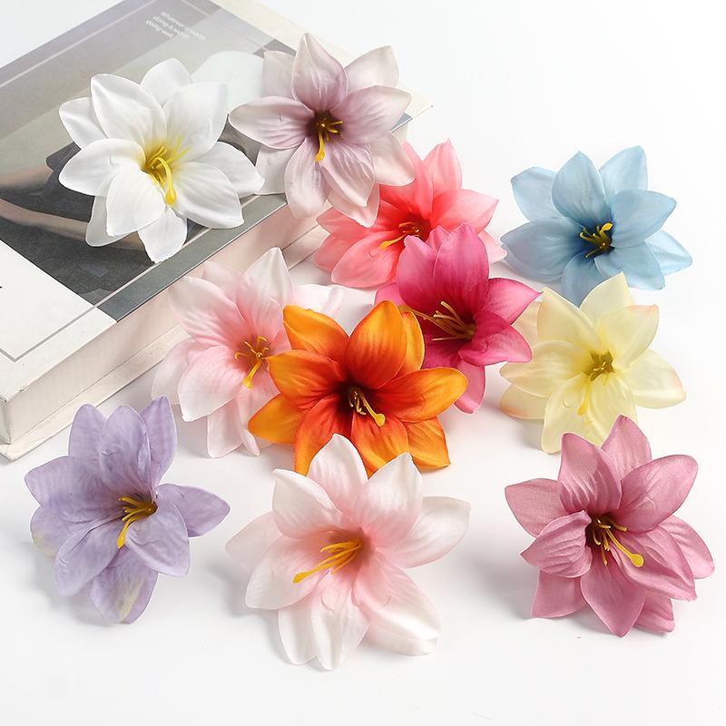 10/15Pcs 9cm Artificial Flowers Heads For Home Decor Wedding Marriage Decoration Fake Flowers DIY Craft Wreath Gifts Accessories