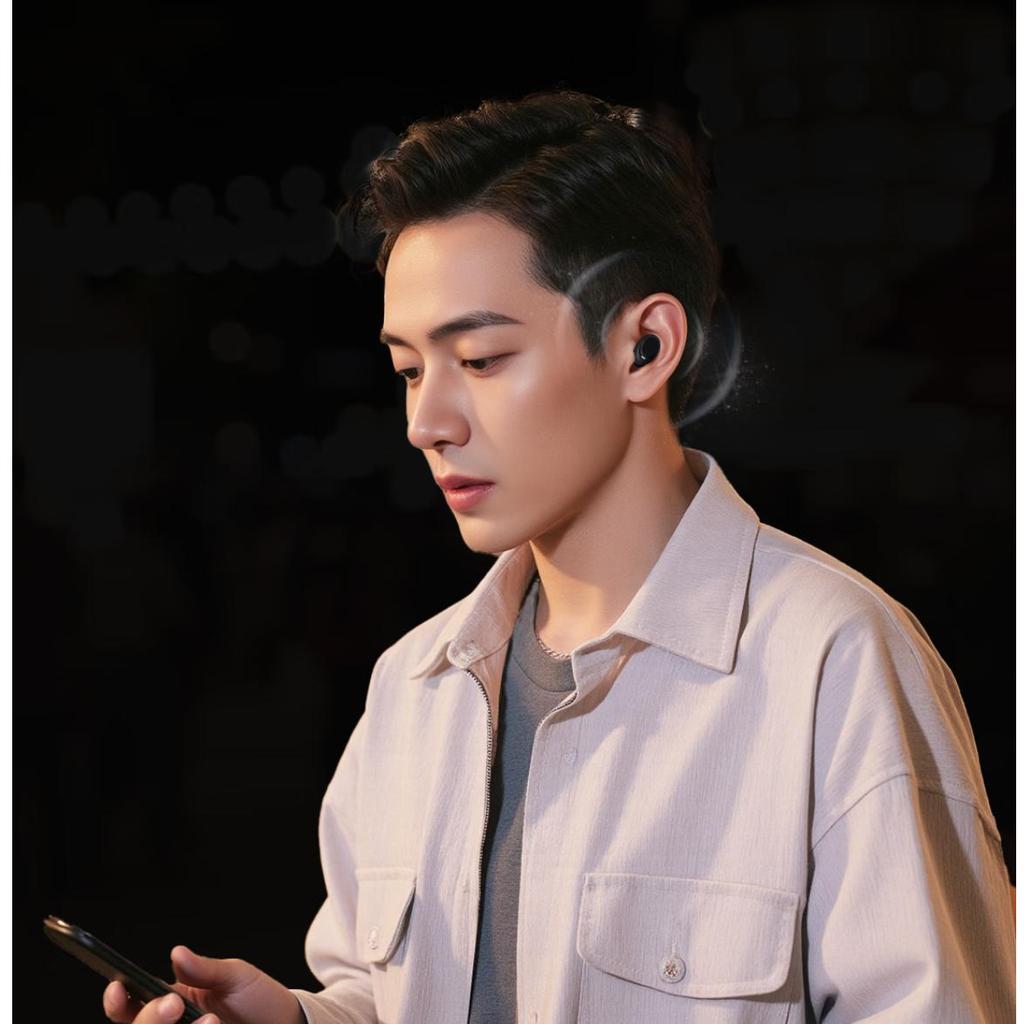 soaiy Wireless Bluetooth Earbuds with Noise Cancellation, In-Ear Design for Sports, Running, Gaming, Beige