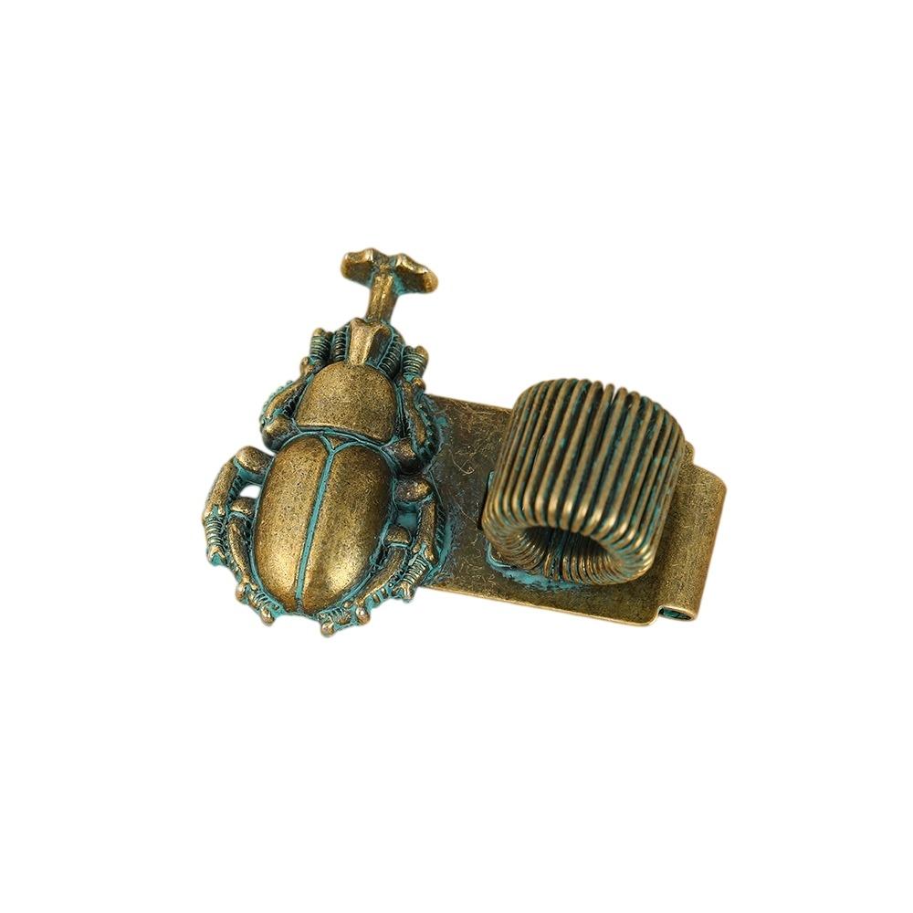 Creative Butterfly Rhinoceros Beetle Pen Clip Vintage Notebook Pen Holder Notebook Accessory