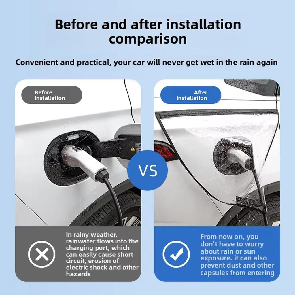 Oplaadpoortafdekking Regenplug Voor Alle Weersomstandigheden UV Sneeuw Voertuig Station Regenbescherming
